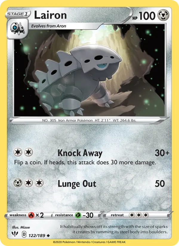 Lairon 122 Darkness Ablaze Pokesingles