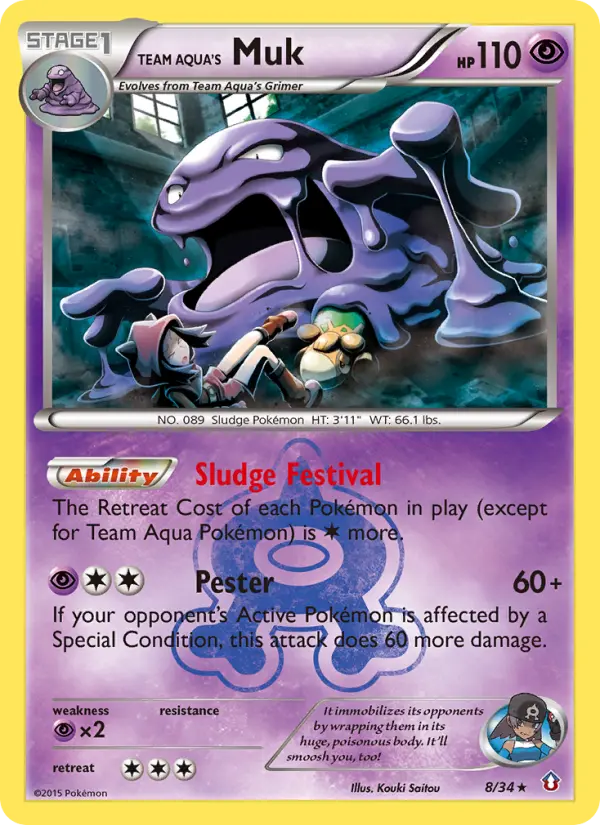 Team Aqua's Muk 8 Double Crisis Pokesingles