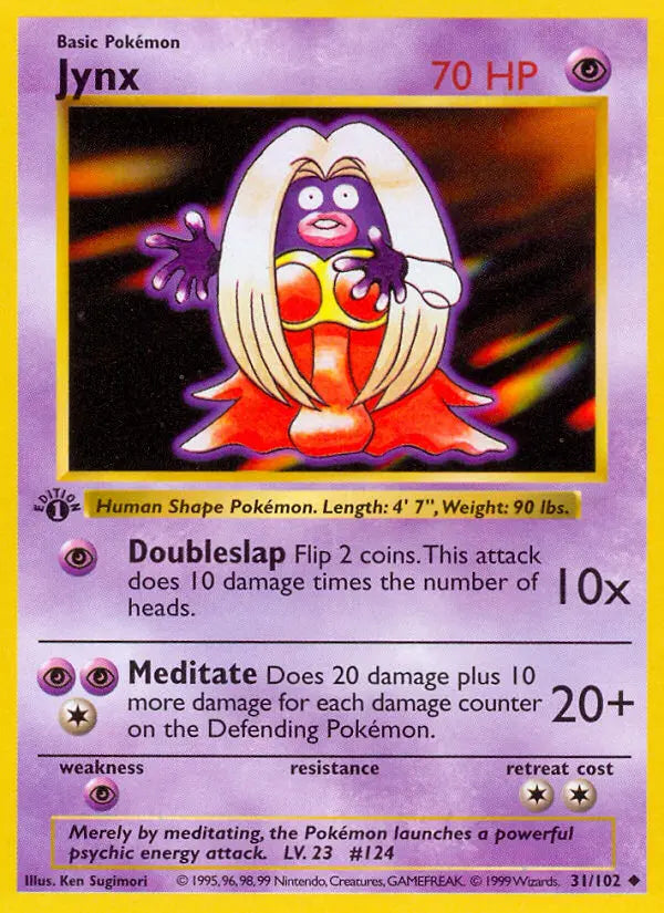 Jynx 31 Base Set Pokesingles
