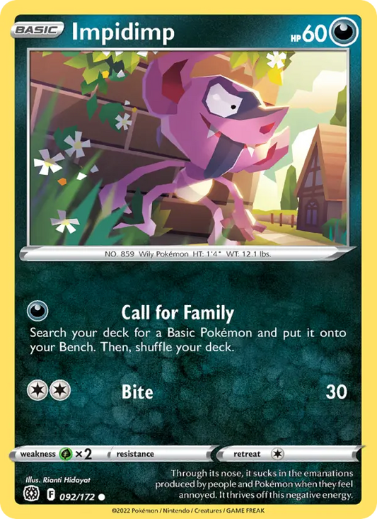 Impidimp 92 Brilliant Stars Pokesingles