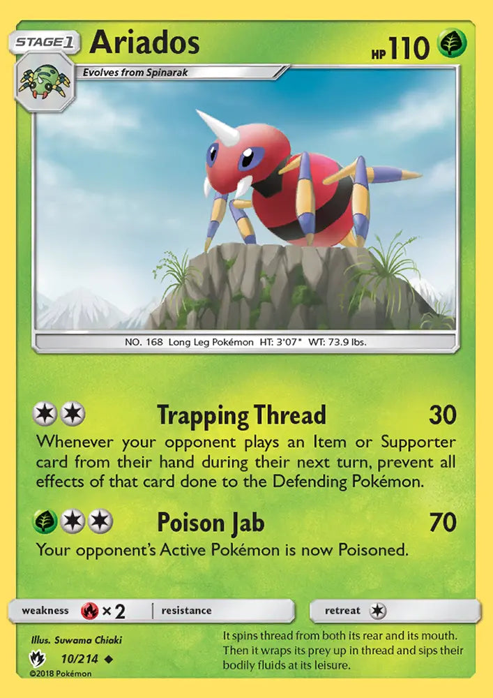 Ariados 10 Lost Thunder Pokesingles
