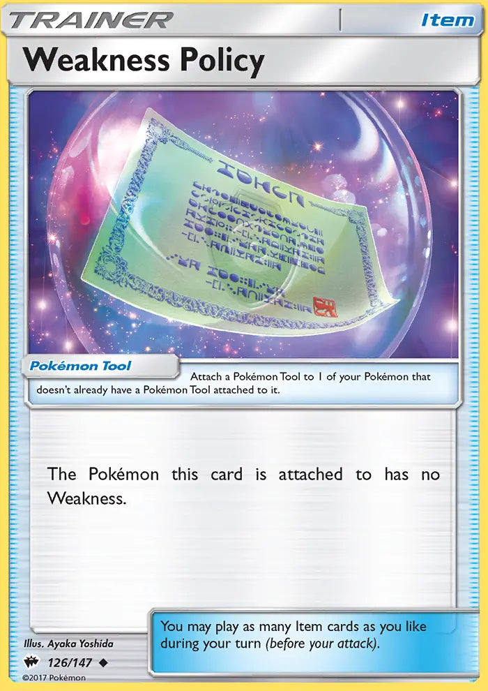 Weakness Policy 126 Burning Shadows Pokesingles