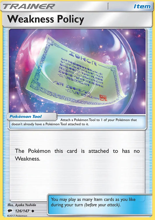 Weakness Policy 126 Burning Shadows Pokesingles