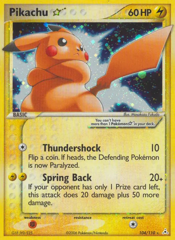 Pikachu Star 104 Holon Phantoms Pokesingles