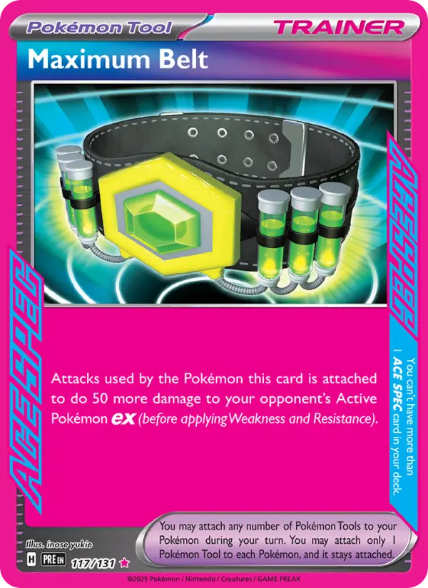 Maximum Belt 117 Prismatic Evolutions Pokesingles