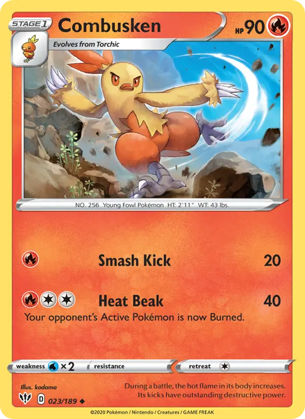 Combusken 23 Darkness Ablaze Pokesingles