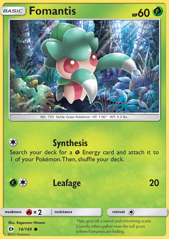 Fomantis 14 Sun & Moon Pokesingles