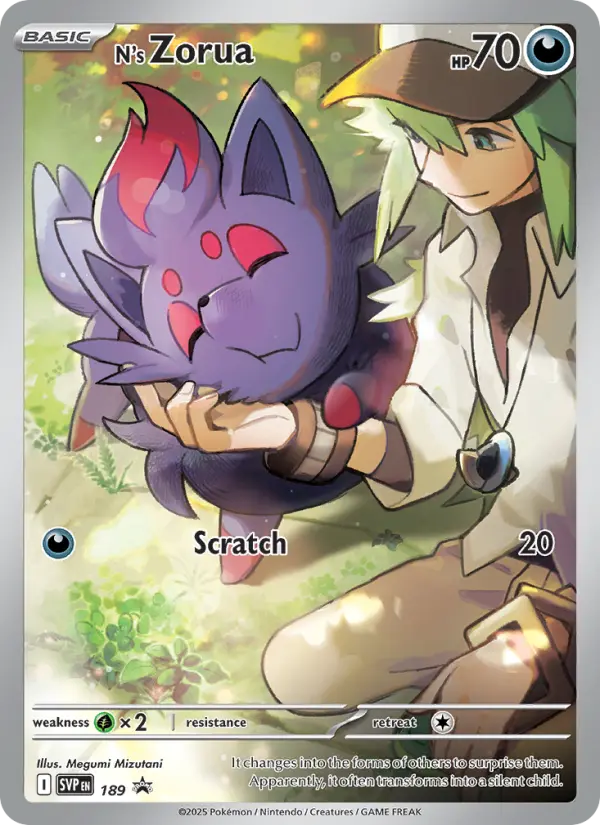 N's Zorua 189 SVP Black Star Promos Pokesingles