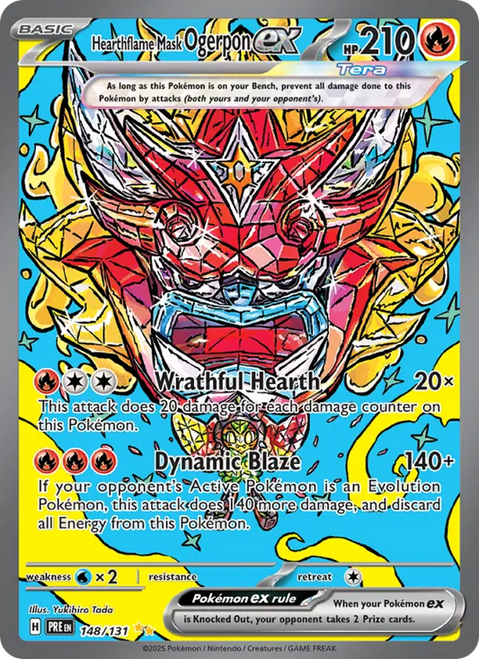 Hearthflame Mask Ogerpon ex 148 Prismatic Evolutions Pokesingles
