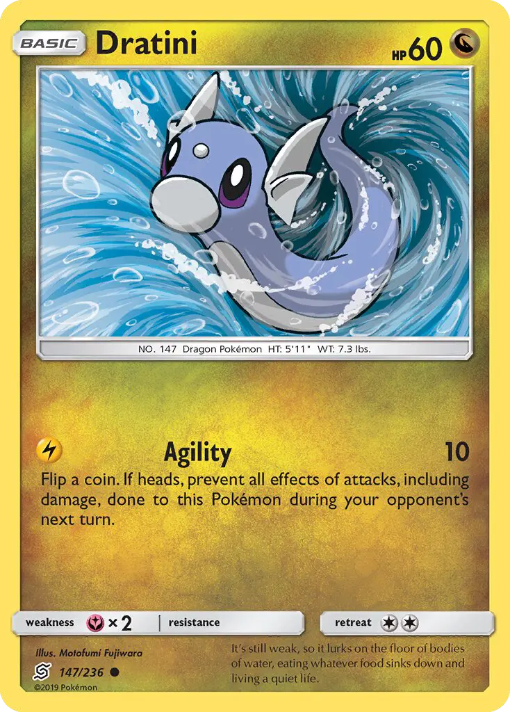Dratini 147 Unified Minds Pokesingles