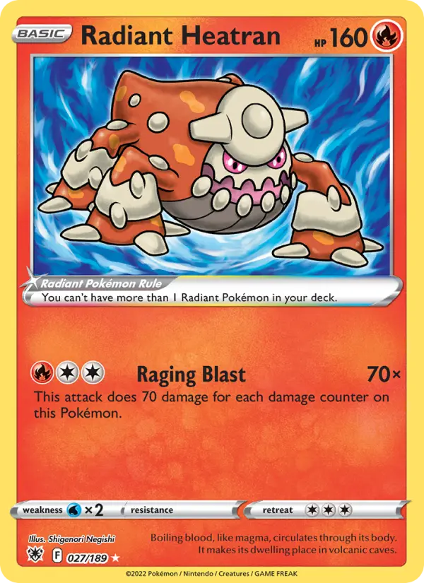 Radiant Heatran 27 Astral Radiance Pokesingles