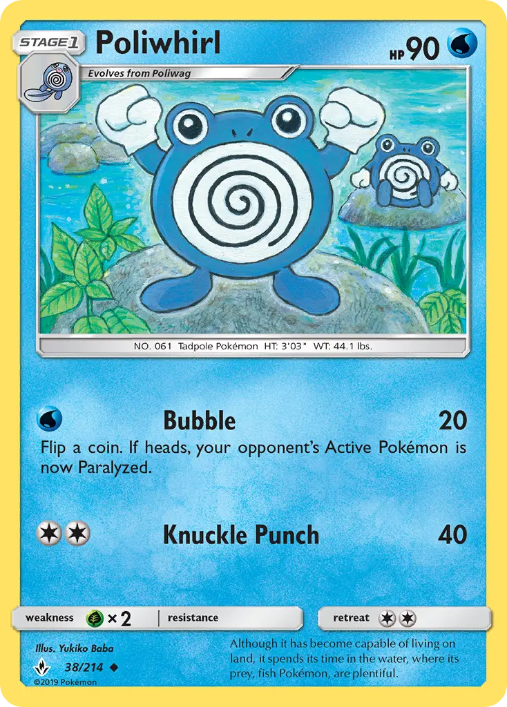 Poliwhirl 38 Unbroken Bonds Pokesingles