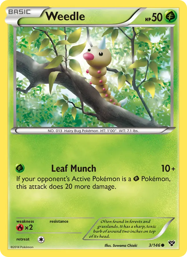 Weedle 3 XY Pokesingles