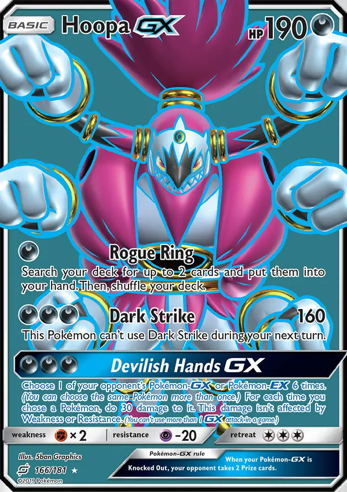 Hoopa GX 166 Team Up Pokesingles