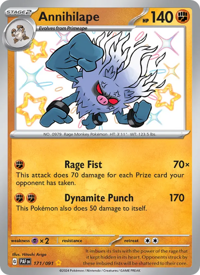 Annihilape 171 Paldean Fates Pokesingles