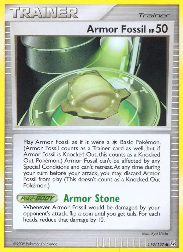 Armor Fossil 119 Platinum Pokesingles