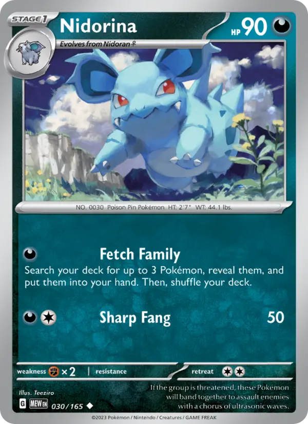 Nidorina 30 151 Pokesingles