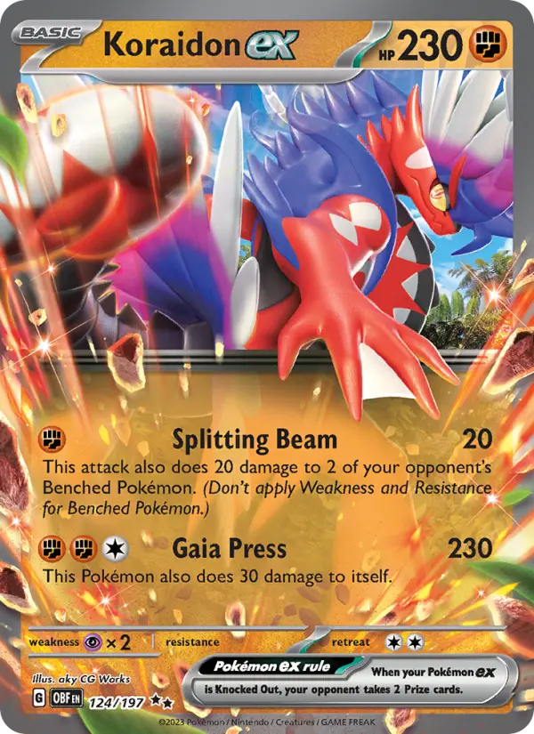 Koraidon ex 124 Obsidian Flames Pokesingles