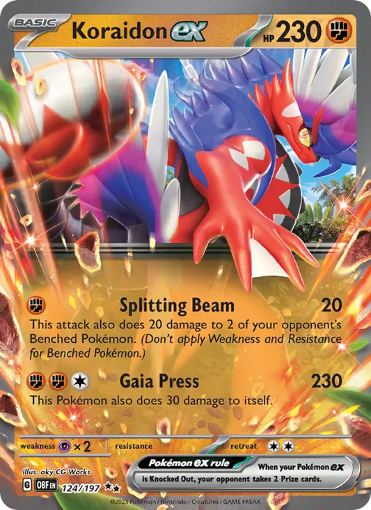 Koraidon ex 124 Obsidian Flames Pokesingles