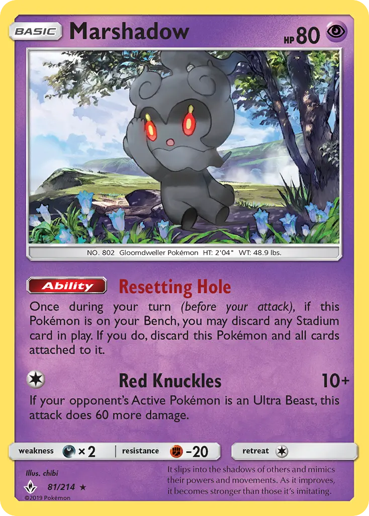 Marshadow 81 Unbroken Bonds Pokesingles