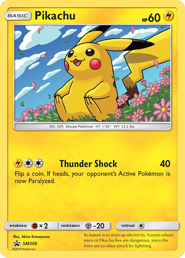 Pikachu SM206 SM Black Star Promos Pokesingles
