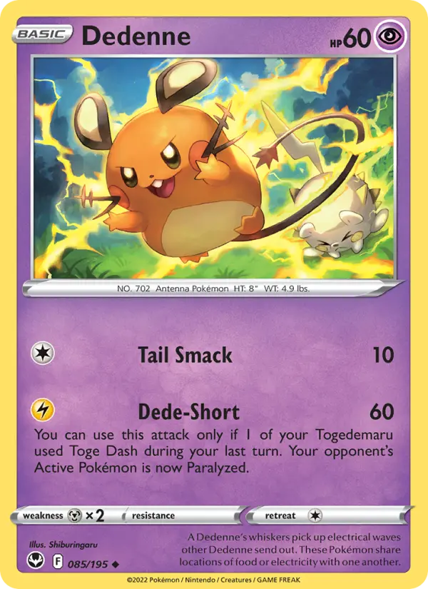 Dedenne 85 Silver Tempest Pokesingles