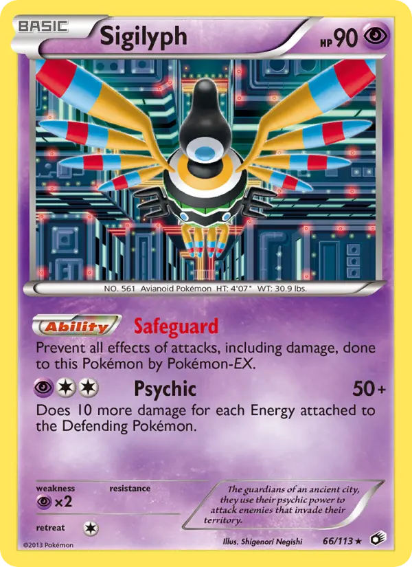 Sigilyph 66 Legendary Treasures Pokesingles