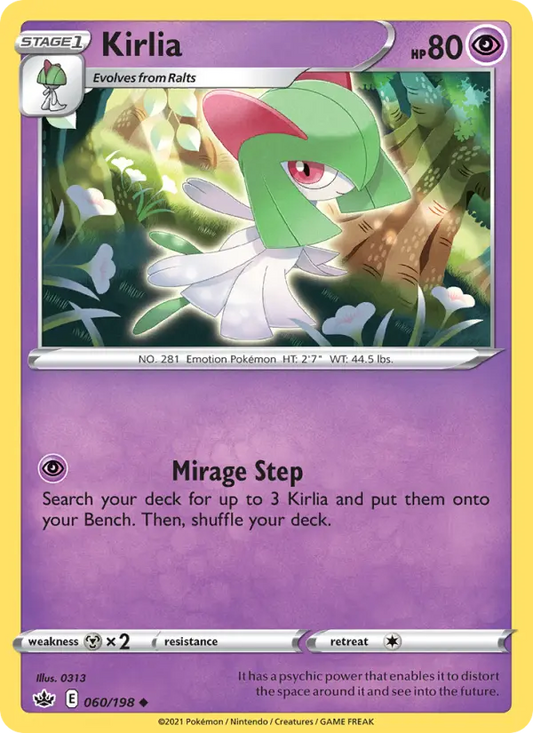 Kirlia 60 Chilling Reign Pokesingles