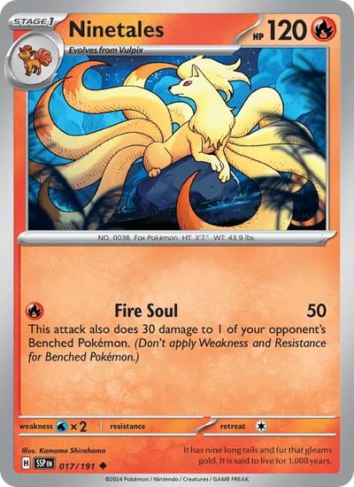 Ninetales 17 Surging Sparks Pokesingles