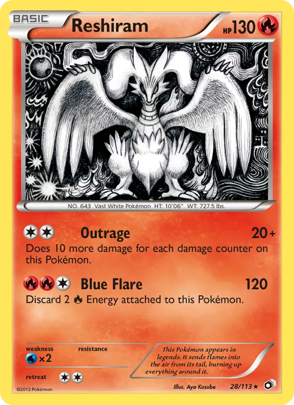 Reshiram 28 Legendary Treasures Pokesingles