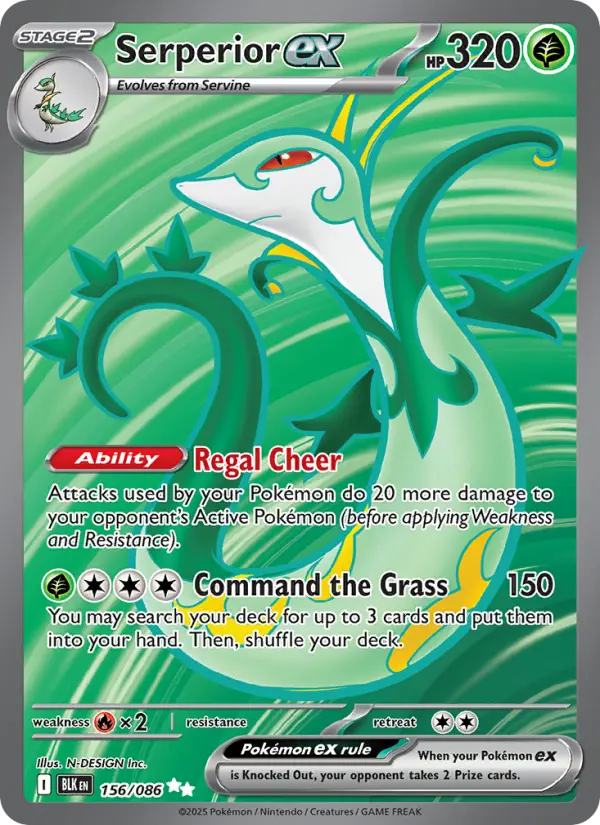 Serperior ex 156 Black Bolt Pokesingles