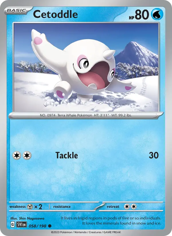 Cetoddle 58 Scarlet & Violet Pokesingles