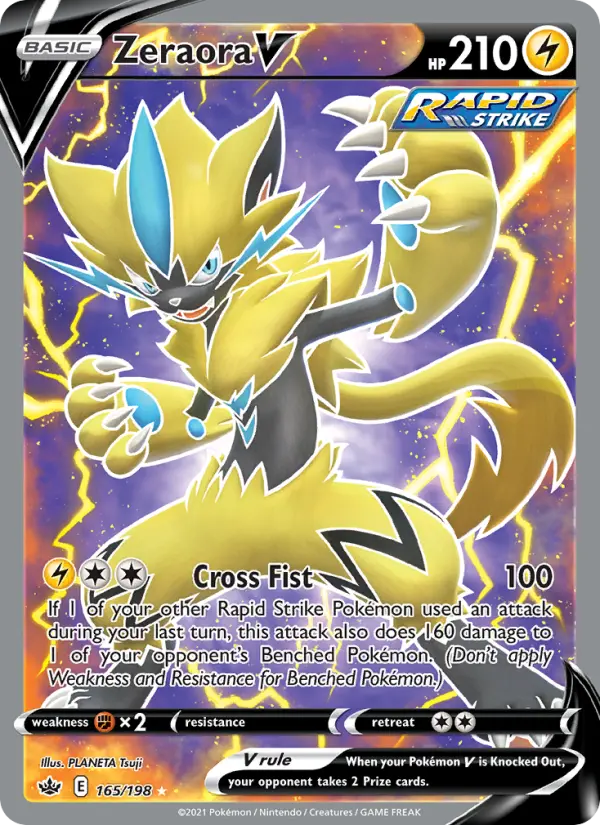Zeraora V 165 Chilling Reign Pokesingles