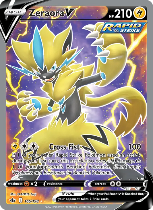 Zeraora V 165 Chilling Reign Pokesingles