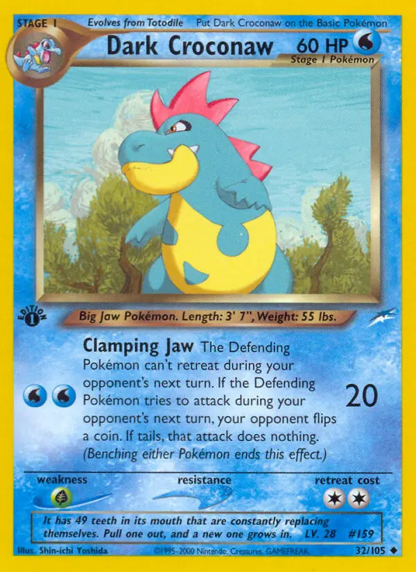 Dark Croconaw 32 Neo Destiny Pokesingles