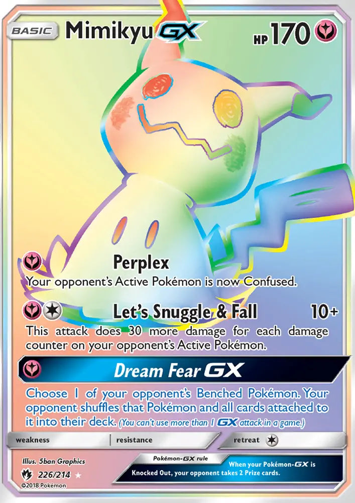 Mimikyu GX 226 Lost Thunder Pokesingles