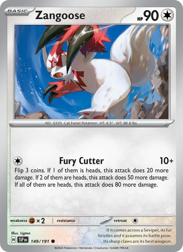Zangoose 149 Surging Sparks Pokesingles
