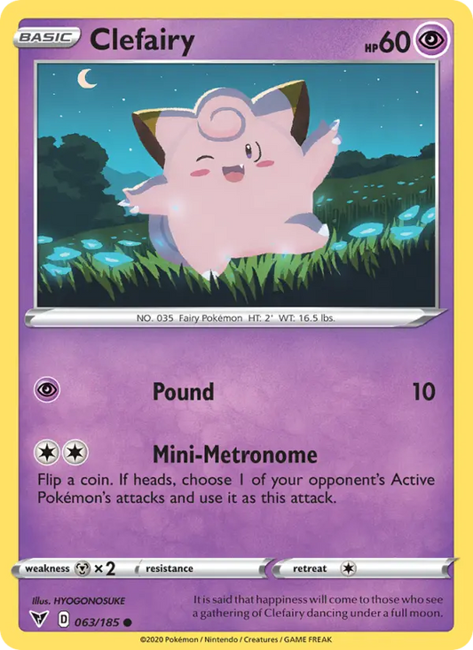 Clefairy 63 Vivid Voltage Pokesingles