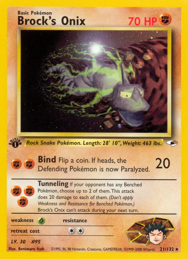 Brock's Onix 21 Gym Heroes Pokesingles