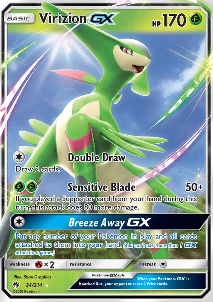 Virizion GX 34 Lost Thunder Pokesingles