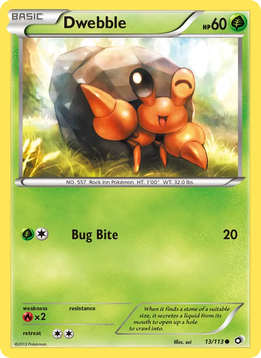 Dwebble 13 Legendary Treasures Pokesingles