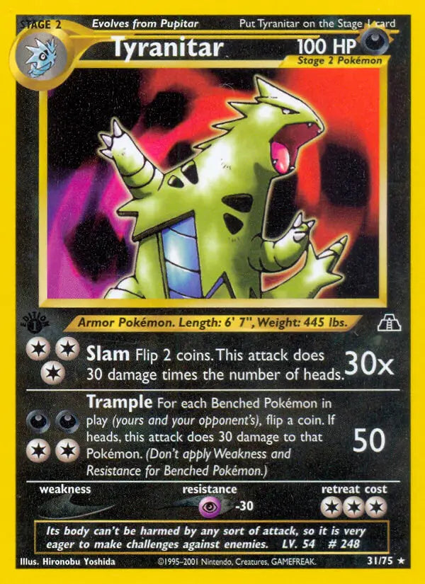 Tyranitar 31 Neo Discovery Pokesingles