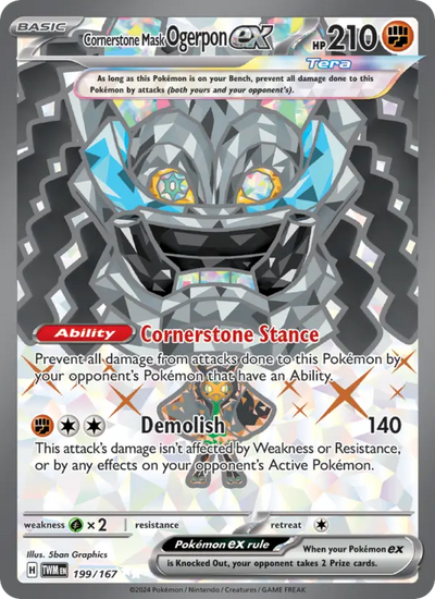 Cornerstone Mask Ogerpon ex 199 Twilight Masquerade Pokesingles