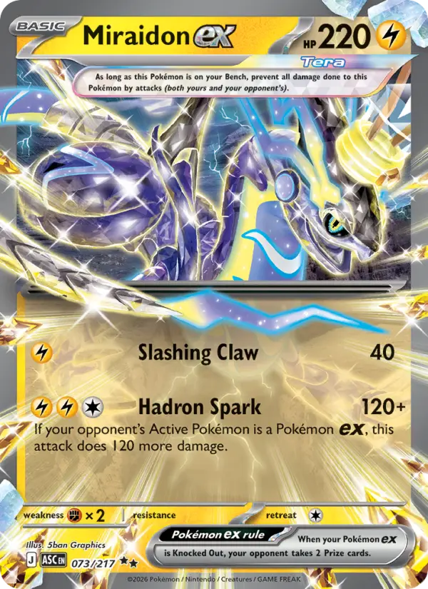 Miraidon ex 73 Ascended Heroes Pokesingles