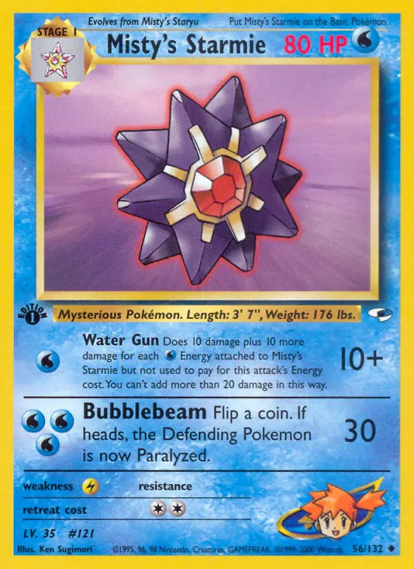 Misty's Starmie 56 Gym Heroes Pokesingles