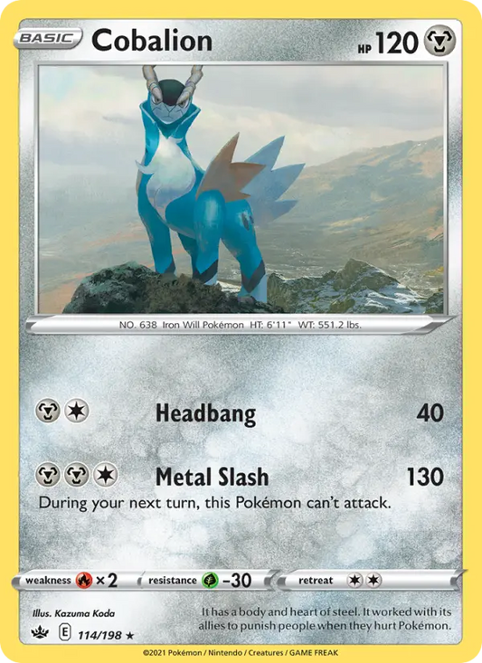 Cobalion 114 Chilling Reign Pokesingles