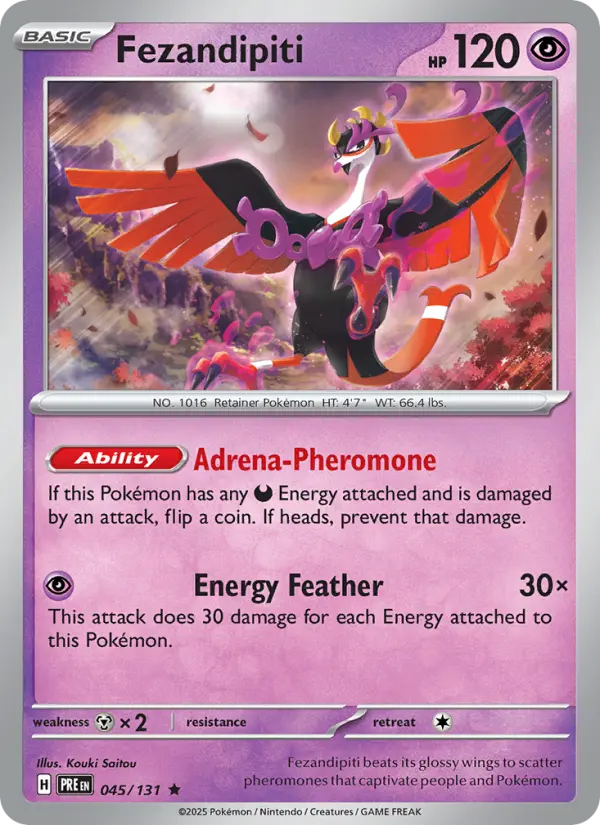 Fezandipiti 45 Prismatic Evolutions Pokesingles