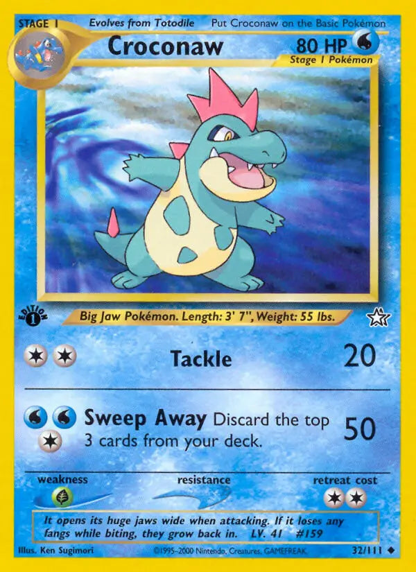 Croconaw 32 Neo Genesis Pokesingles