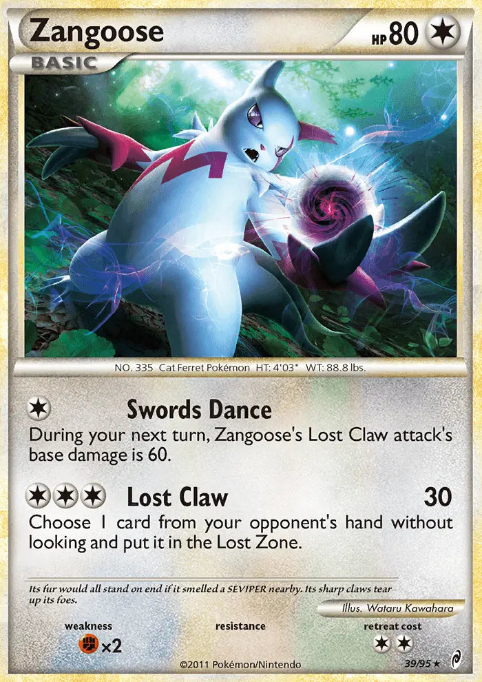 Zangoose 39 Call of Legends Pokesingles