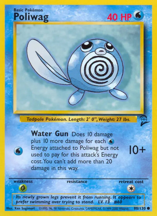 Poliwag 88 Base Set 2 Pokesingles